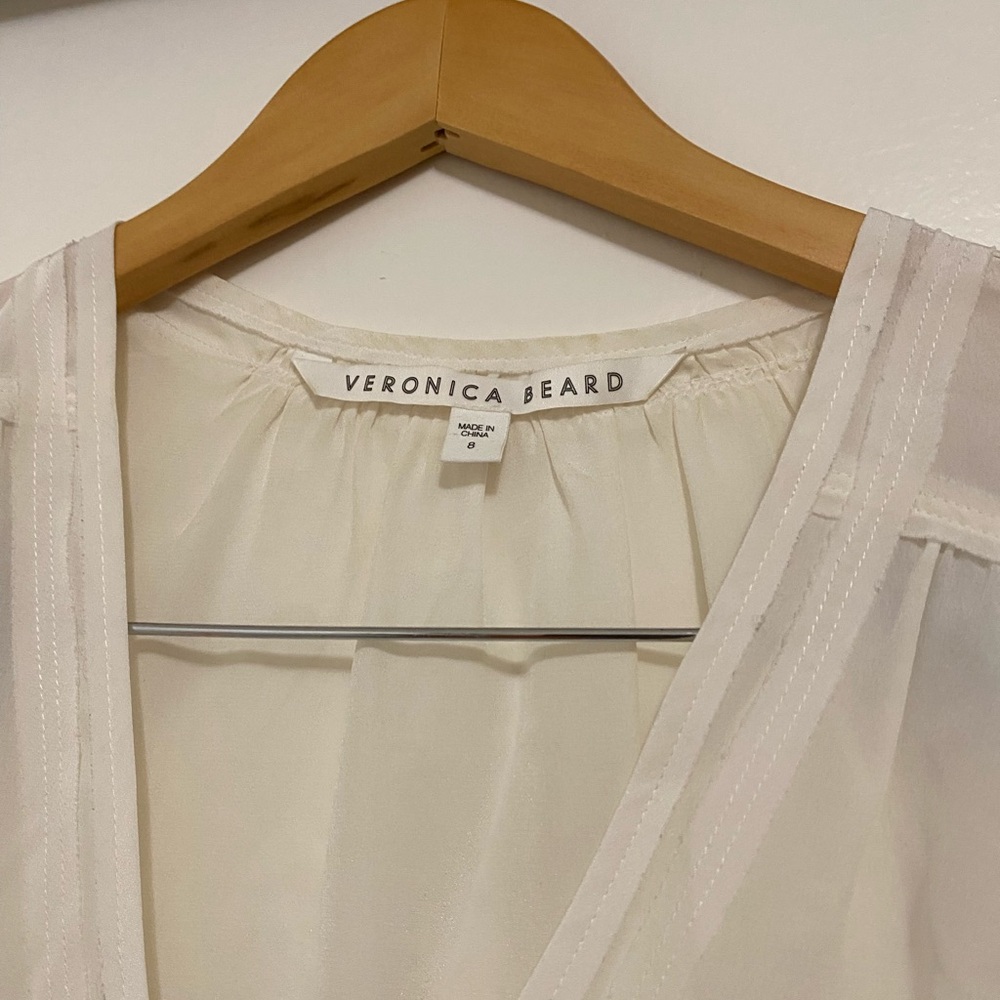 Veronica Beard Marella Silk Button-Front Blouse -… - image 8